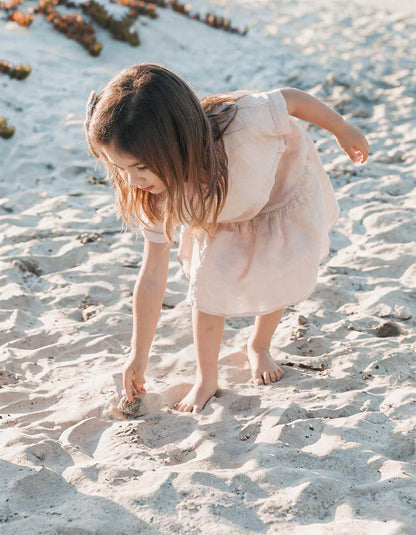 Little Bloom Pure Linen Tiered Summer Frock